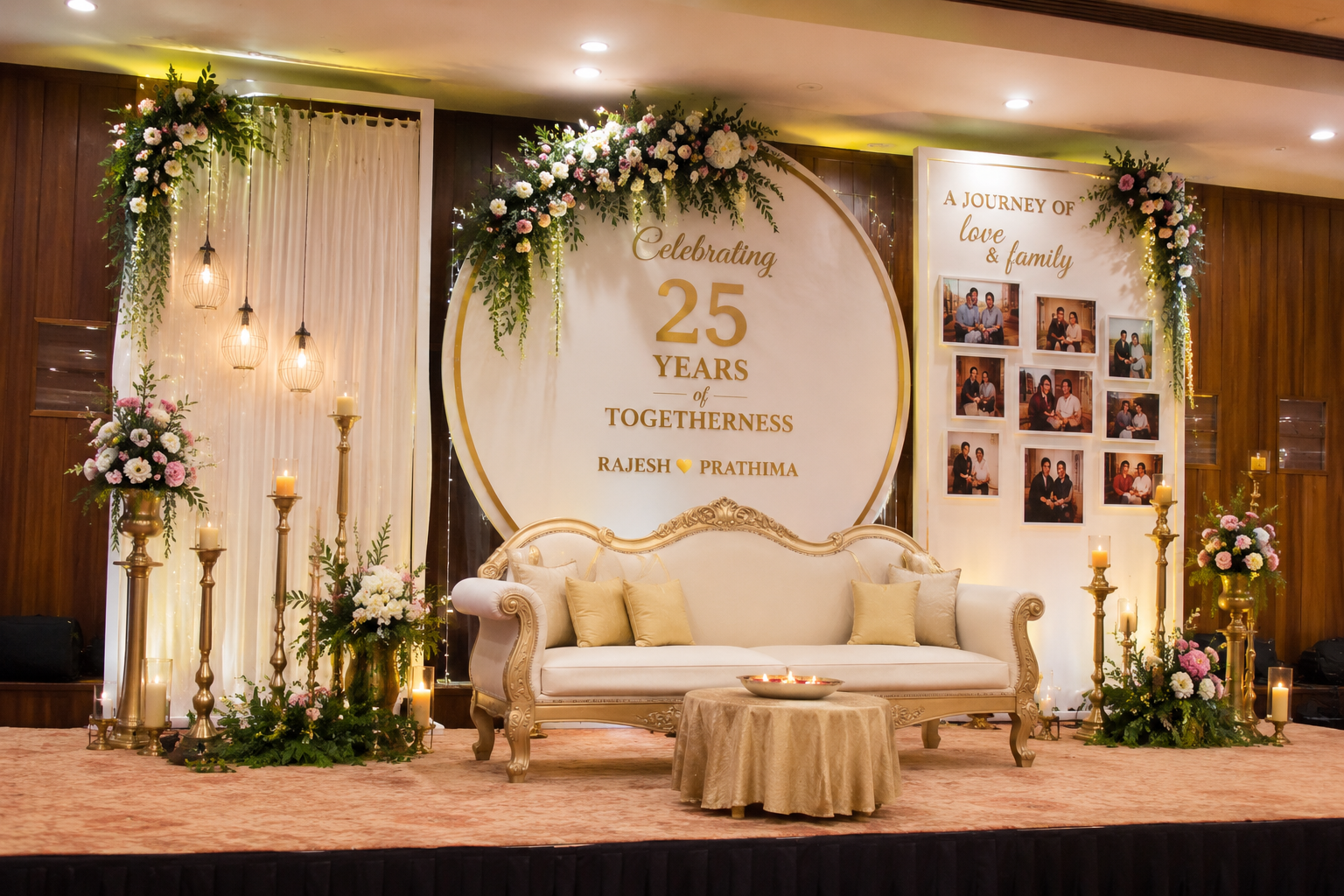 Anniversary celebration décor