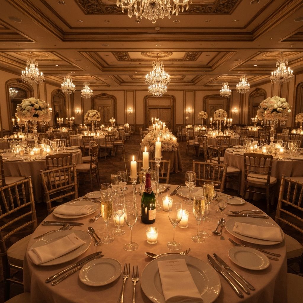 Elegant engagement party décor